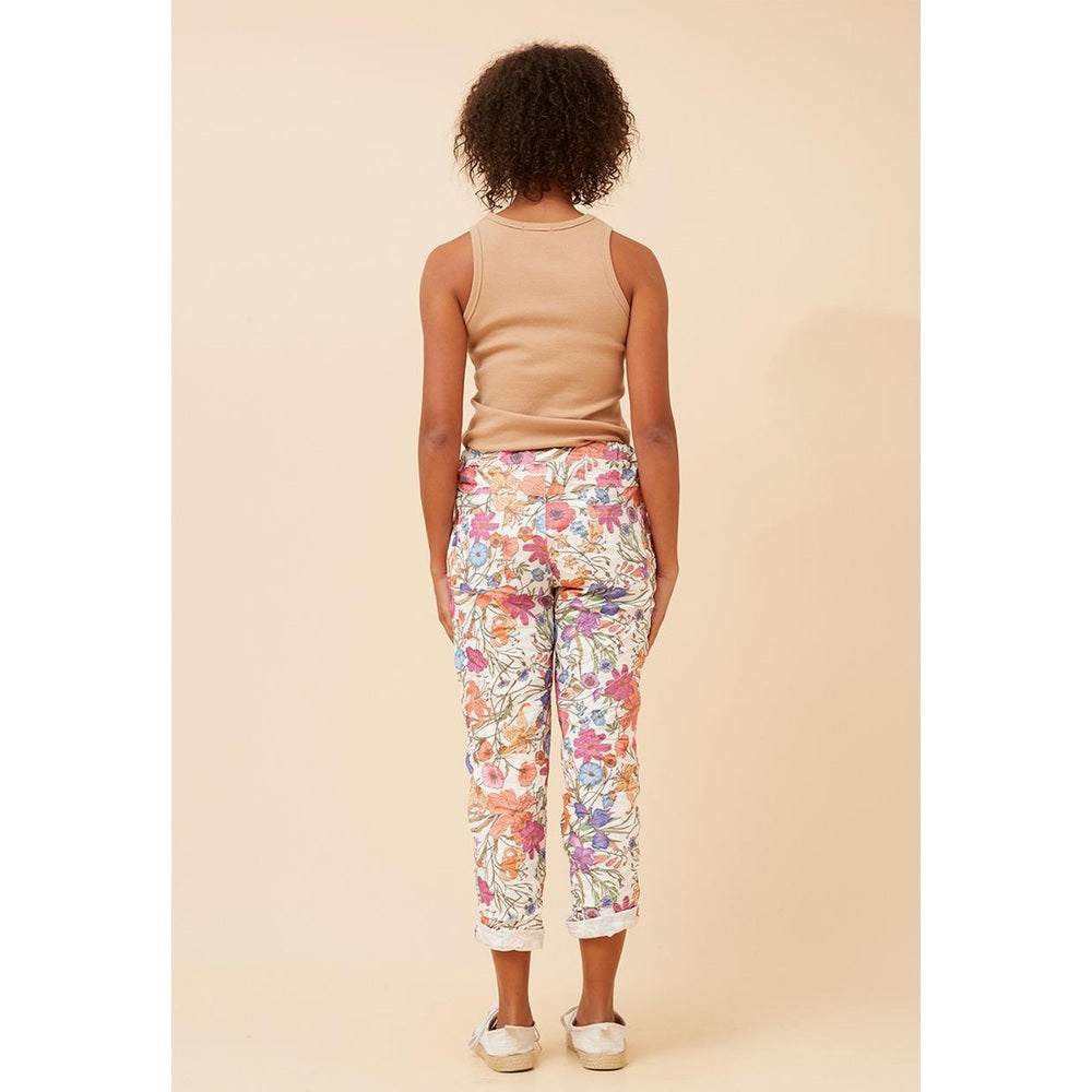 Stella Morgan Ladies Trousers In White Multi