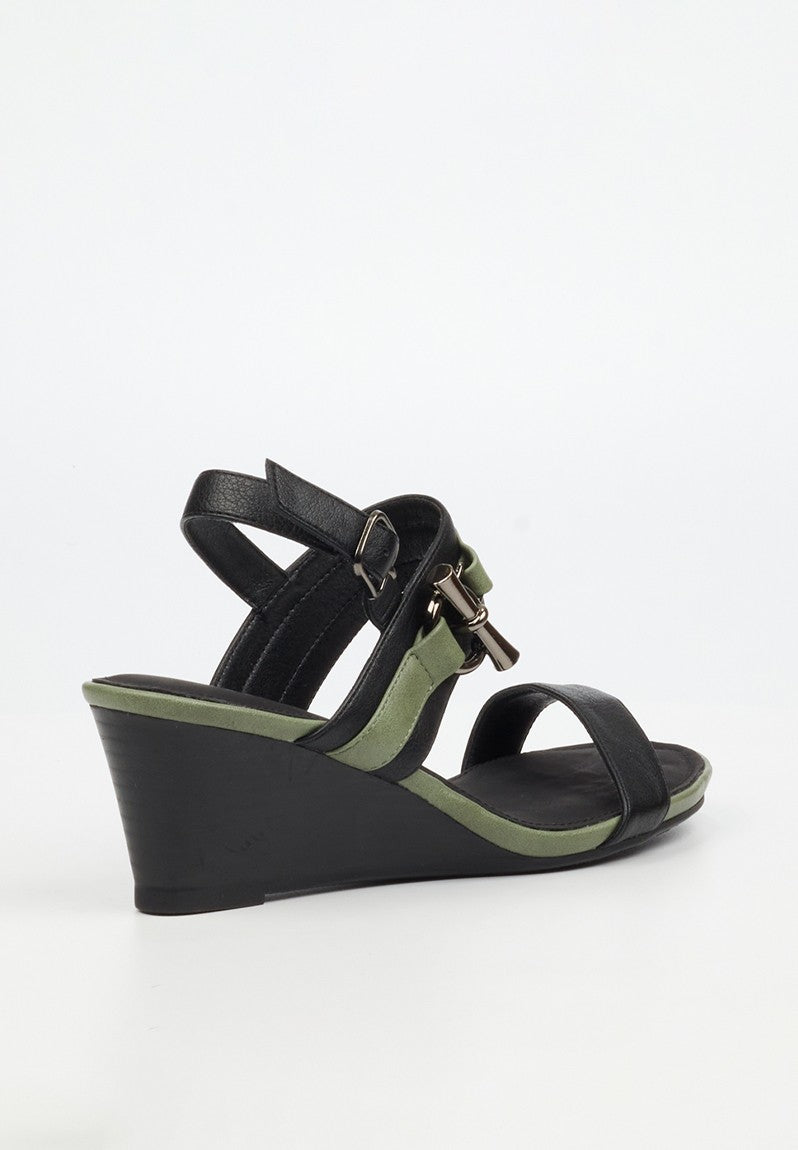 Butterfly Feet Ladies Shani 12 Heels In Black and Green
