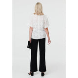 Stella Morgan Ladies Embroidered Shirt In White