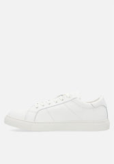 Polo Ladies Classic Leather Sneakers In White