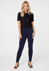 Stella Morgan Womens Pull On Legging With  Narrow Waistband In Navy