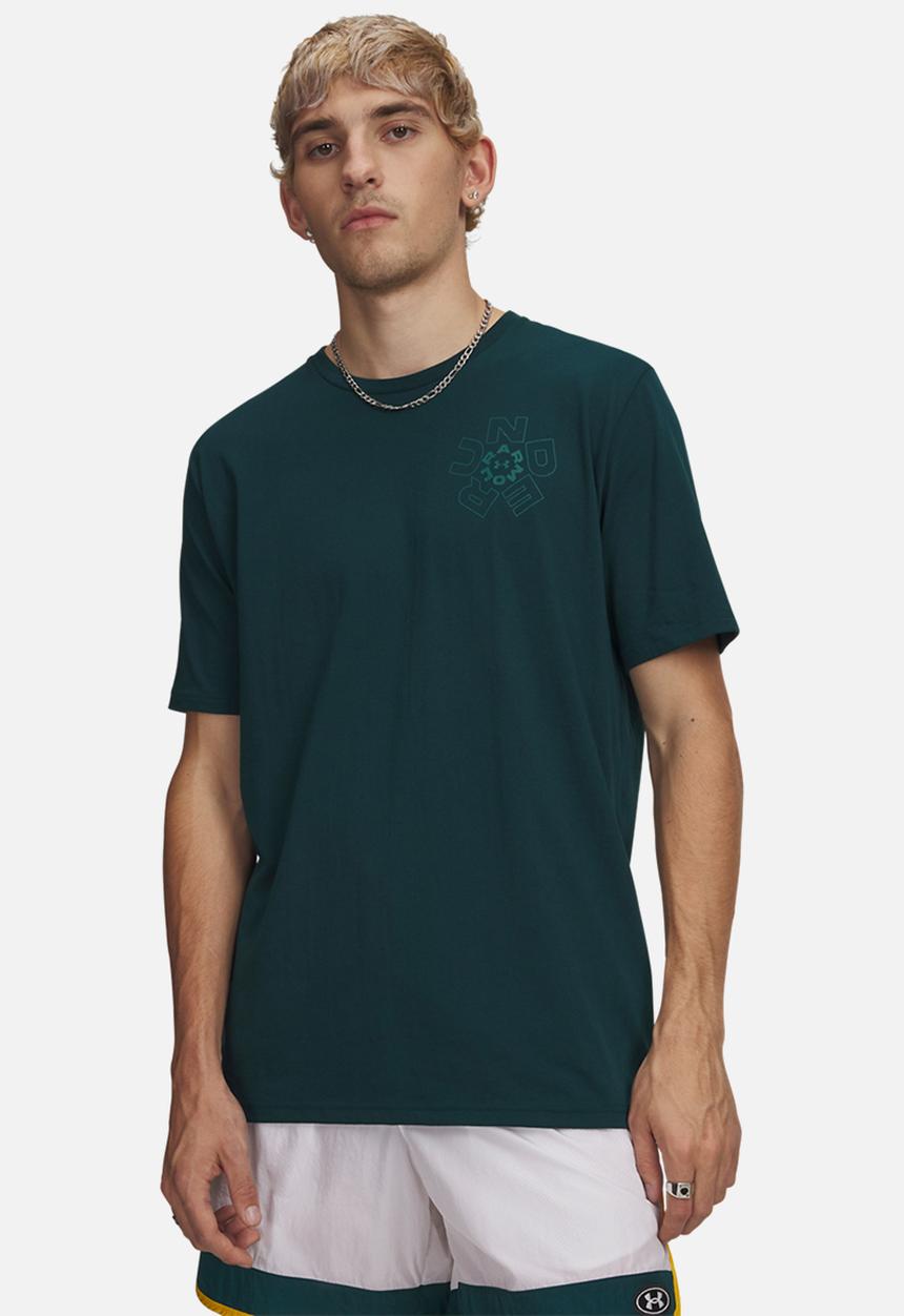 Under Armour Mens Radial  T-Shirt In Forest Green