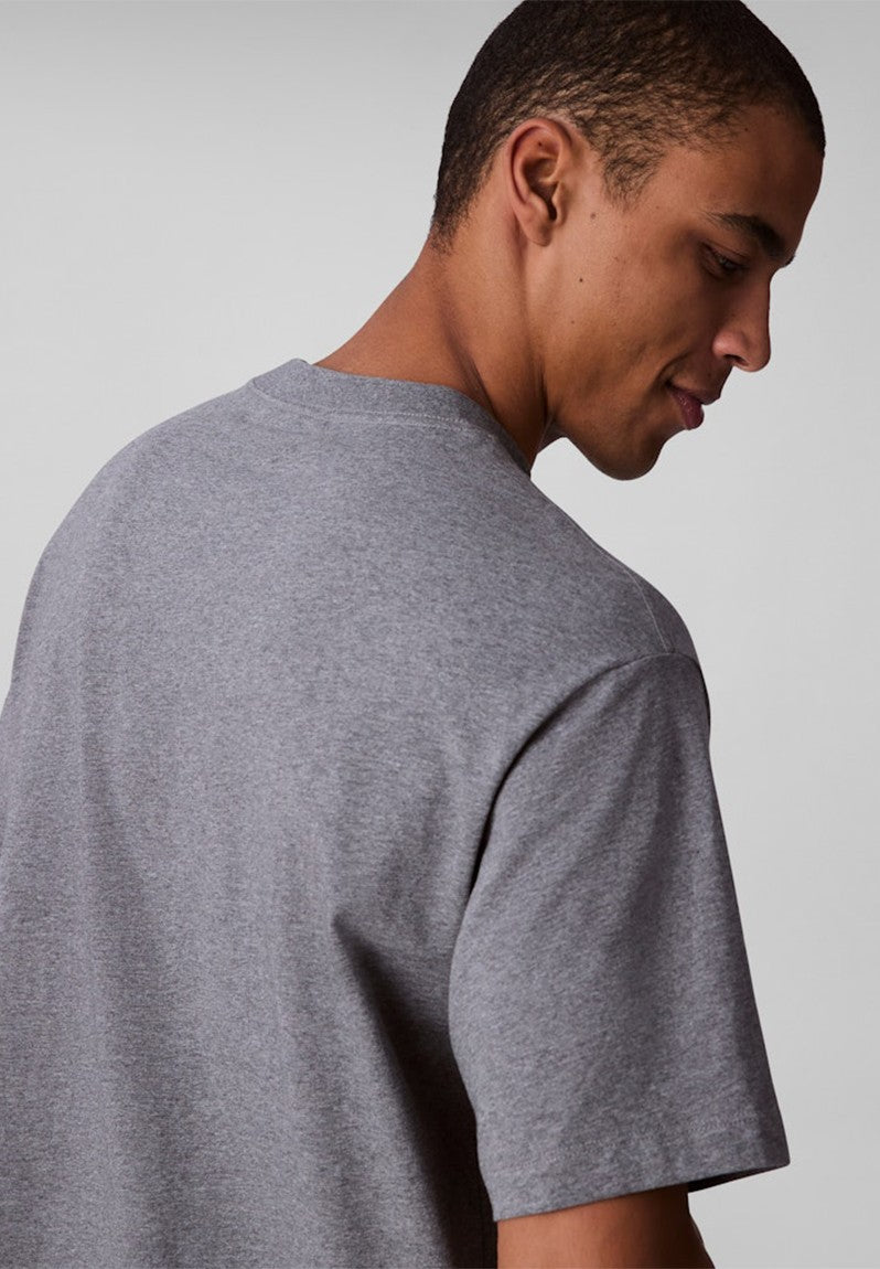 Calvin Klein Mens Rlxd Fit Graphic T-Shirt In Grey Heather