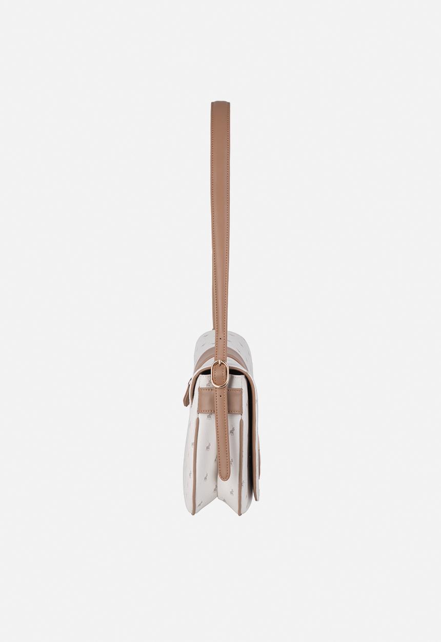 Polo Kensington Flapover Shoulder Bag In White