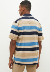 Polo 004324 Mens Ss Dm Stripe Golfer Multi