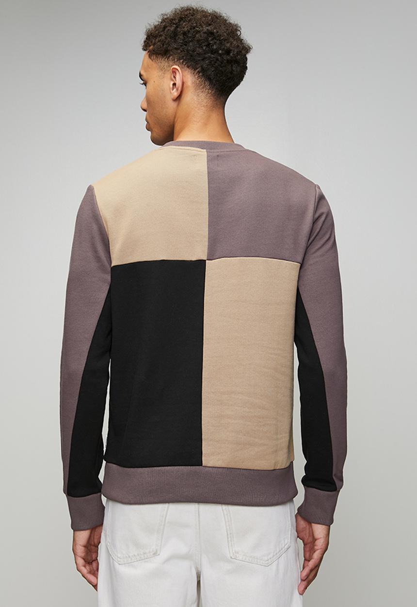 Ben Sherman Panel Crew Sweater In CornStalk