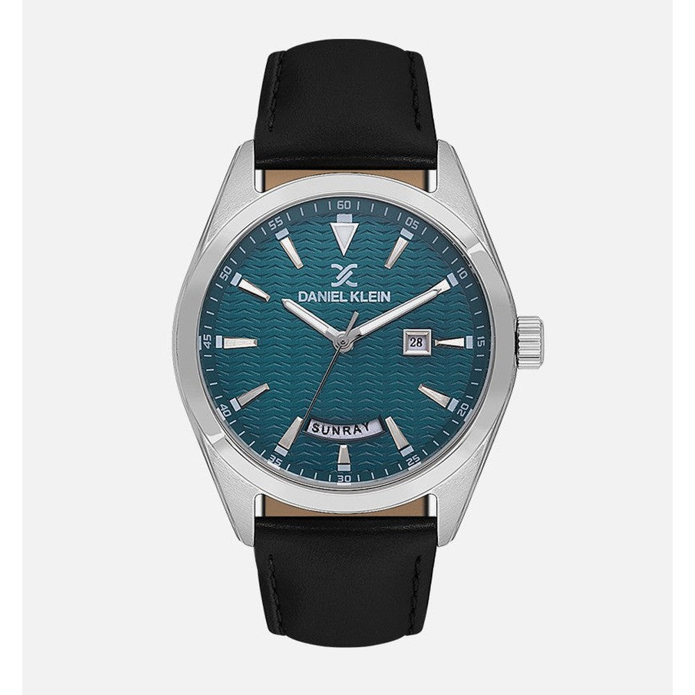 Daniel Klein Mens Green Dial Watch In Black