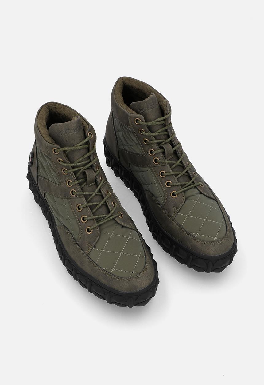 Mazerata Mens Pigale 9 Faux Nubuck Shoes In Olive