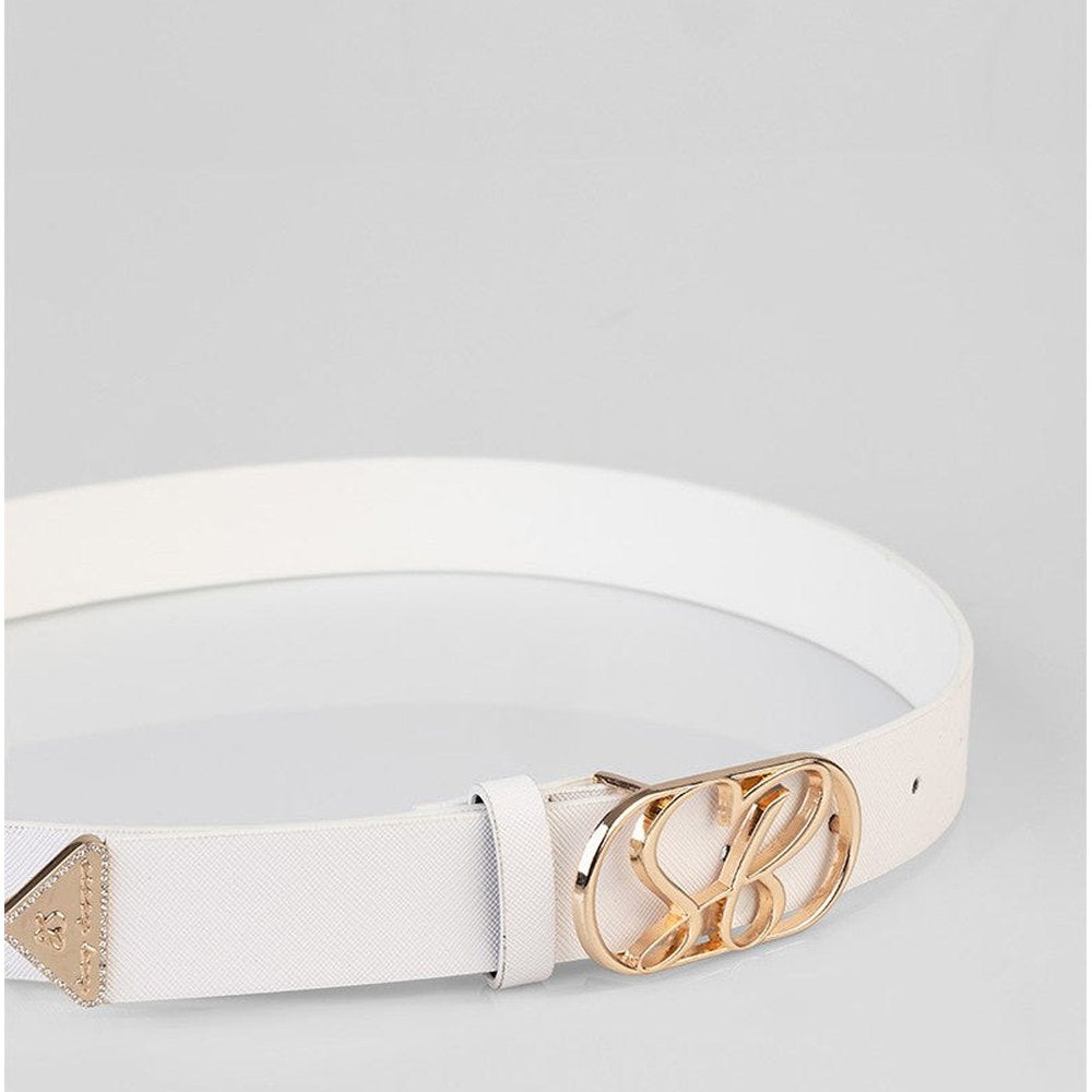 Sissy Boy Belt With Sb Logo Hadwear Buckle In White