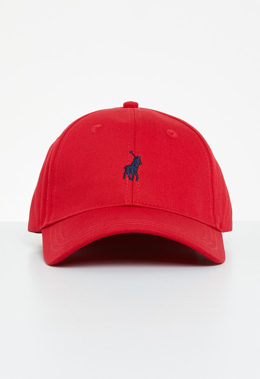 Polo Mens 6 Panel  Classic Peak Cap In Red