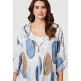 Izabel London Ladies Hooded Blouse In White