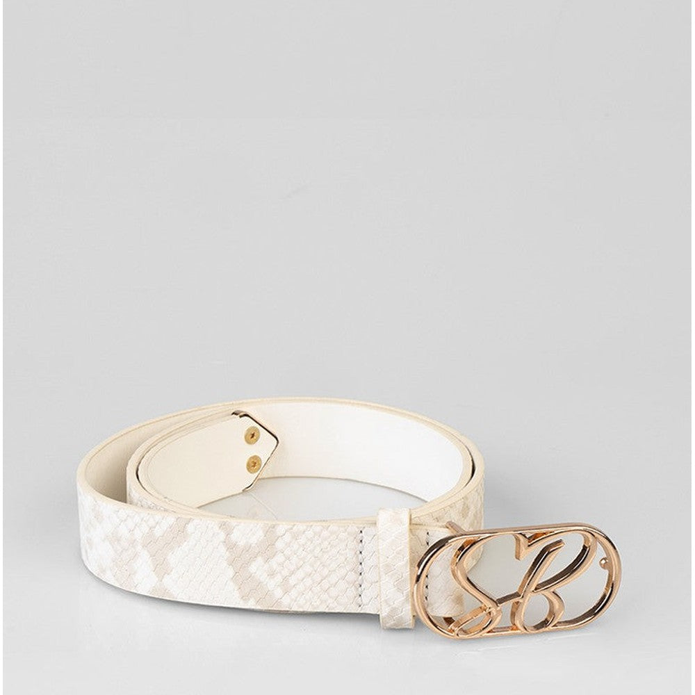 Sissy Boy Animal Snake Belt With Sb Logo In Grey