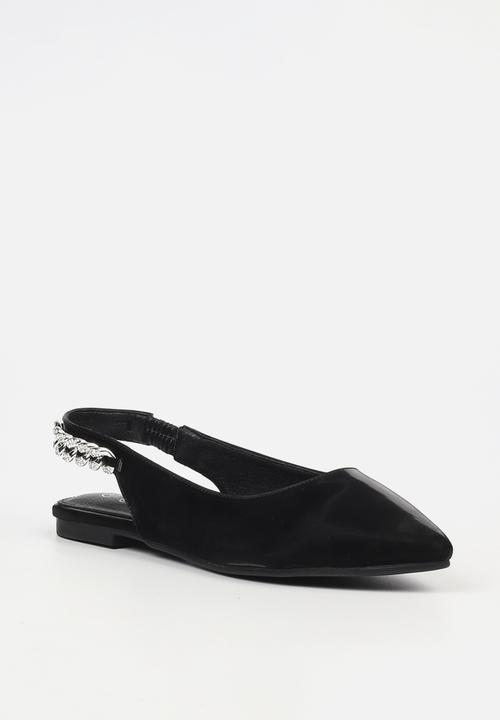 Butterfly Feet Ladies Frida 2 Flat Shoes In Black