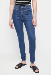 Levis Ladies Hirise Super Skinny Jeans In Dark Indigo