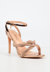 Miss Black Ladies Jazz 19 Heels Rose Gold