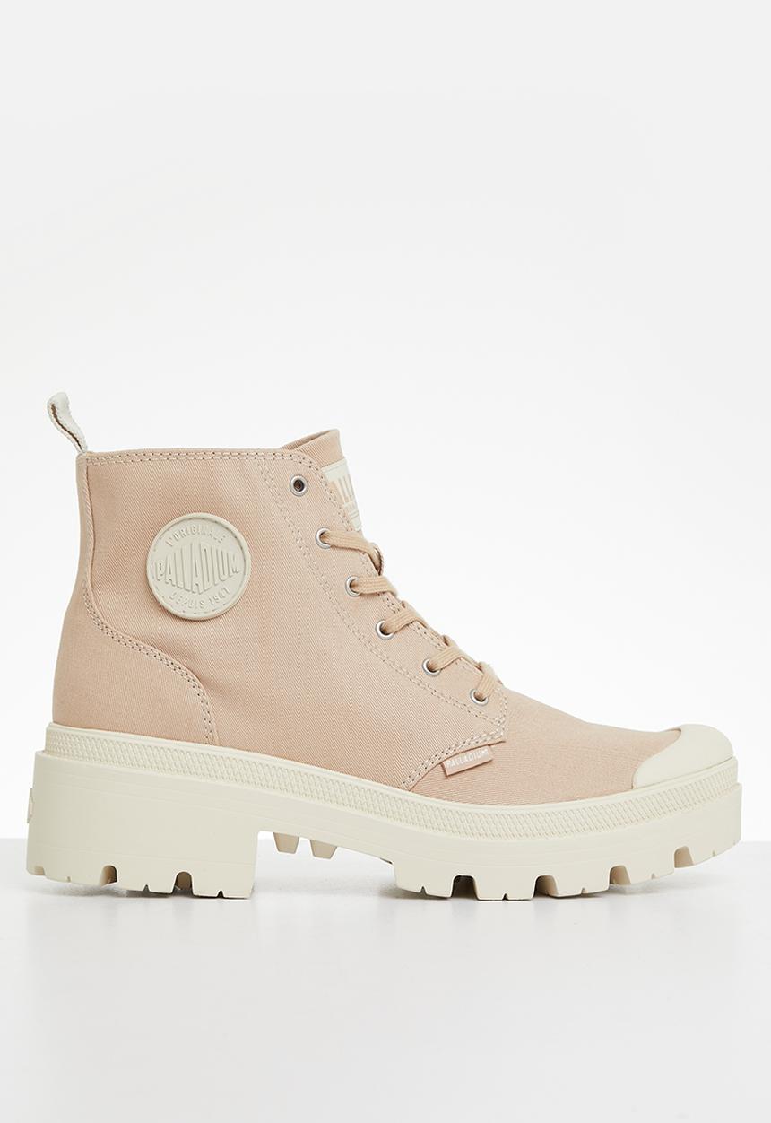 Palladium Womens Pallabase Twill Shoes In Nude Dust