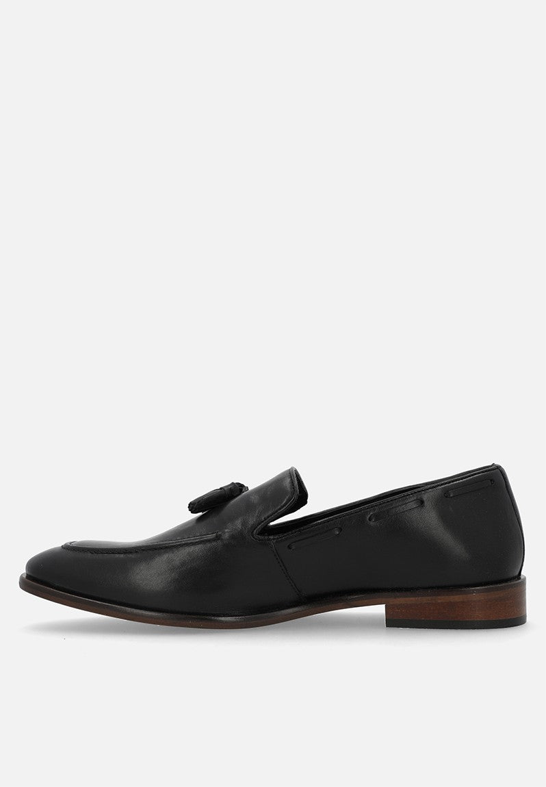 Hush Puppies Mens Idris Leather Shoes Black