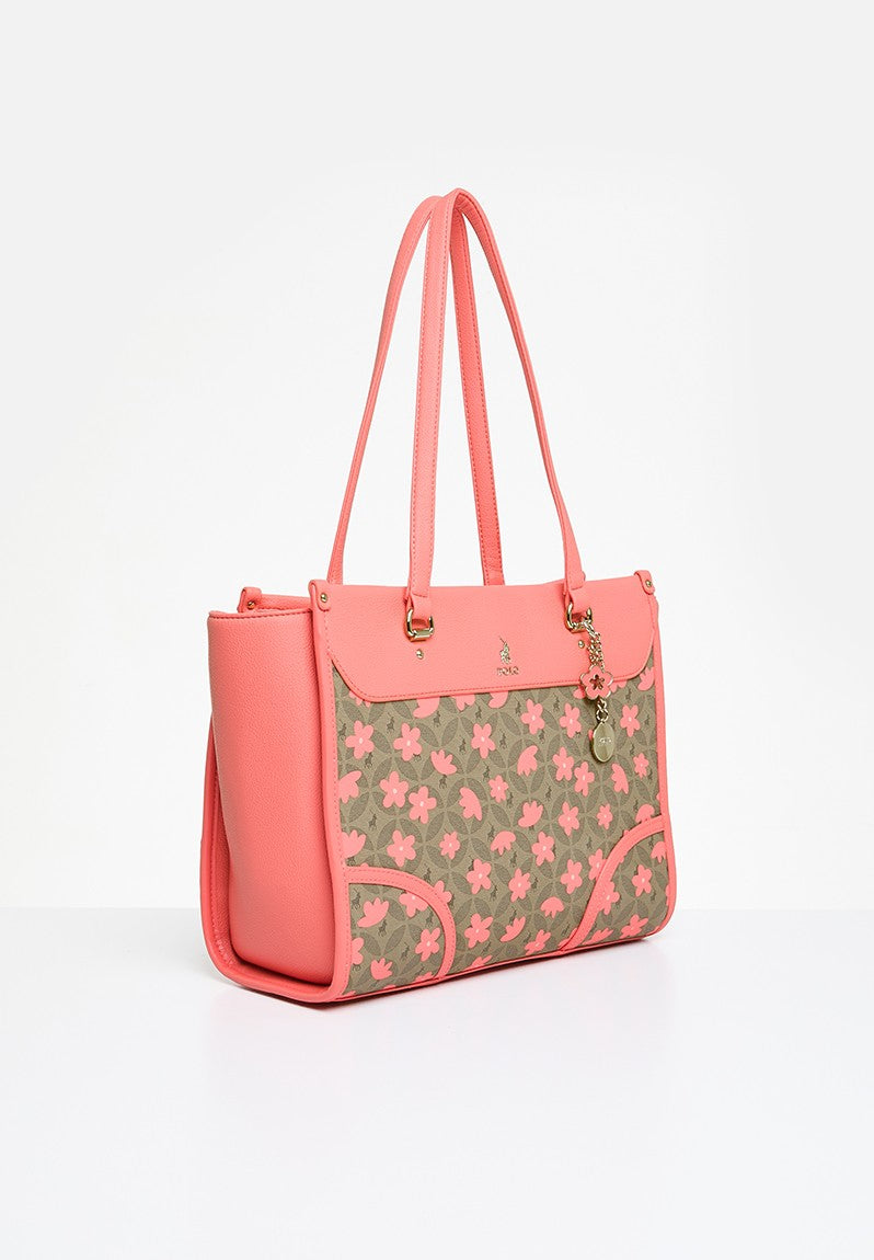 Polo Meadow Tote  Coral