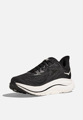 Hoka Womens Clifton 10 Wide Shoes In Black & White