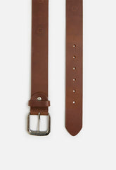 Ben Sherman Men Target Emboss Leather Belt Tan