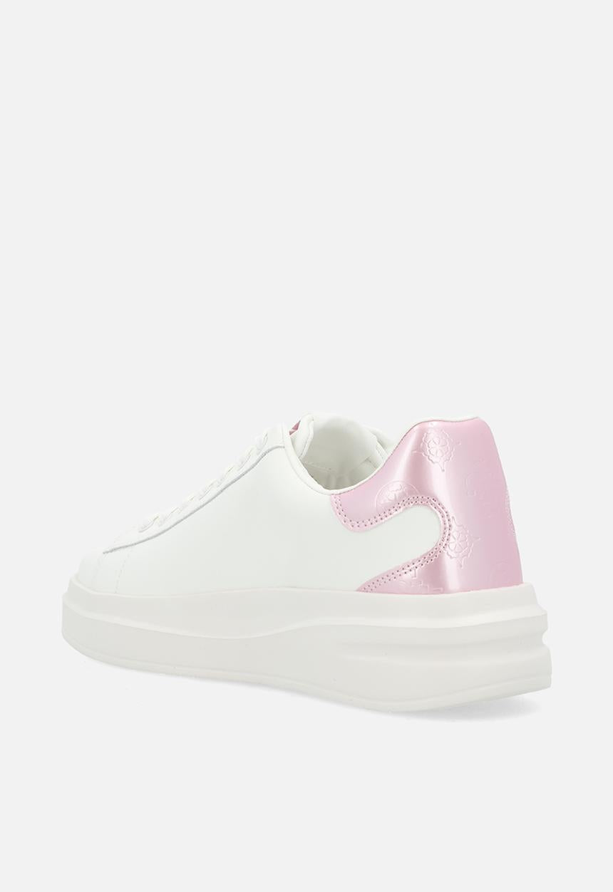 Guess Womens Elbina 6 Sneakers In White/Pink