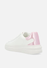 Guess Womens Elbina 6 Sneakers In White/Pink