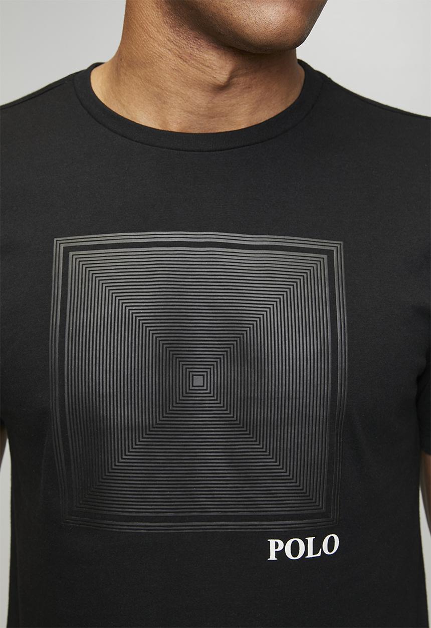 Polo Mens Block Hd Print T-shirt In Black