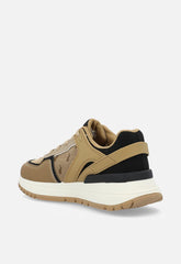 Polo Ladies Jacquard Monogram Runner Shoes In Stone