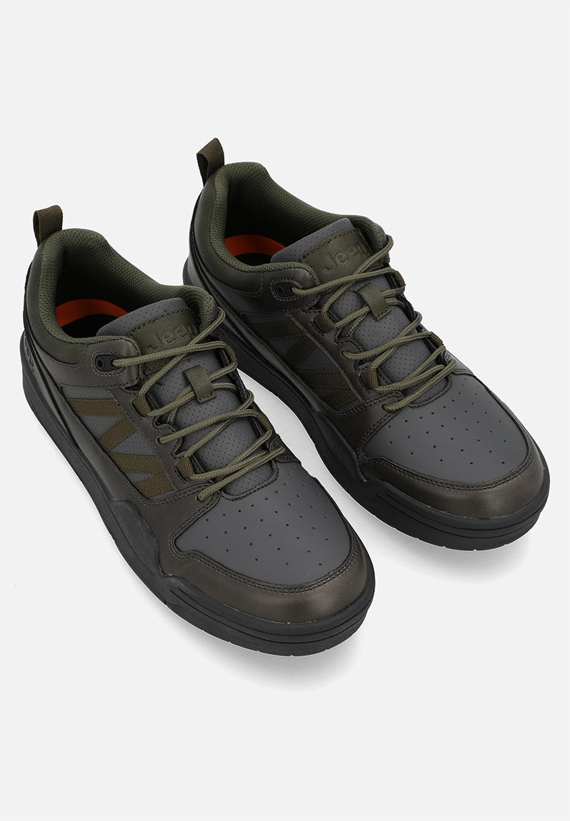 Jeep Mens Black/Multi Renegade Pu Sneakers