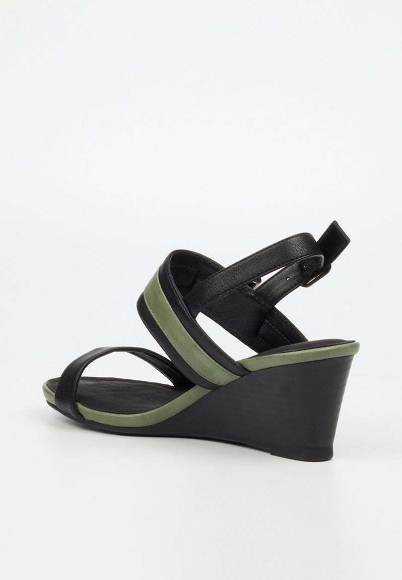 Butterfly Feet Ladies Shani 12 Heels In Black and Green