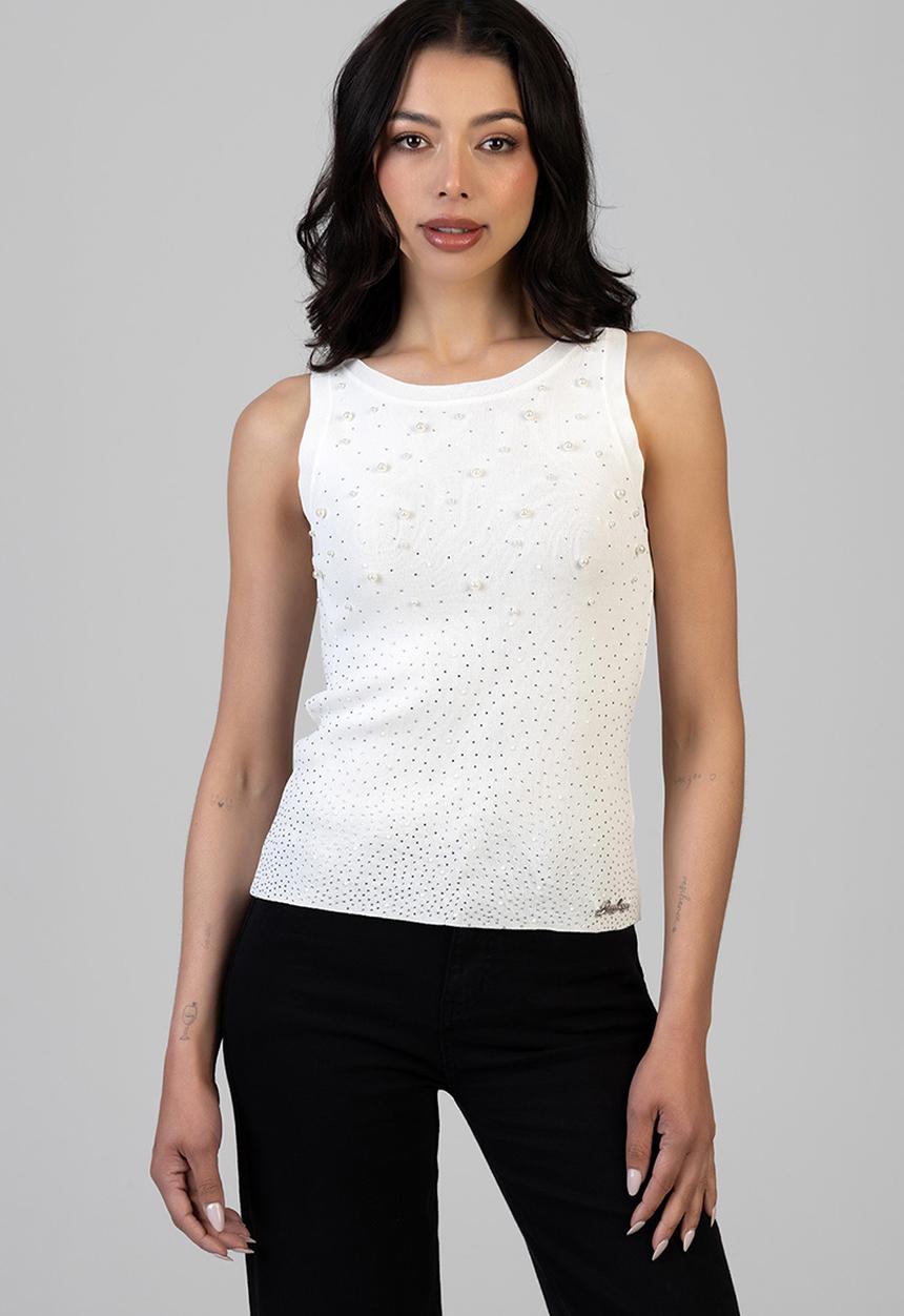Sissy Boy Cut Me Loose Knit Top In Off White