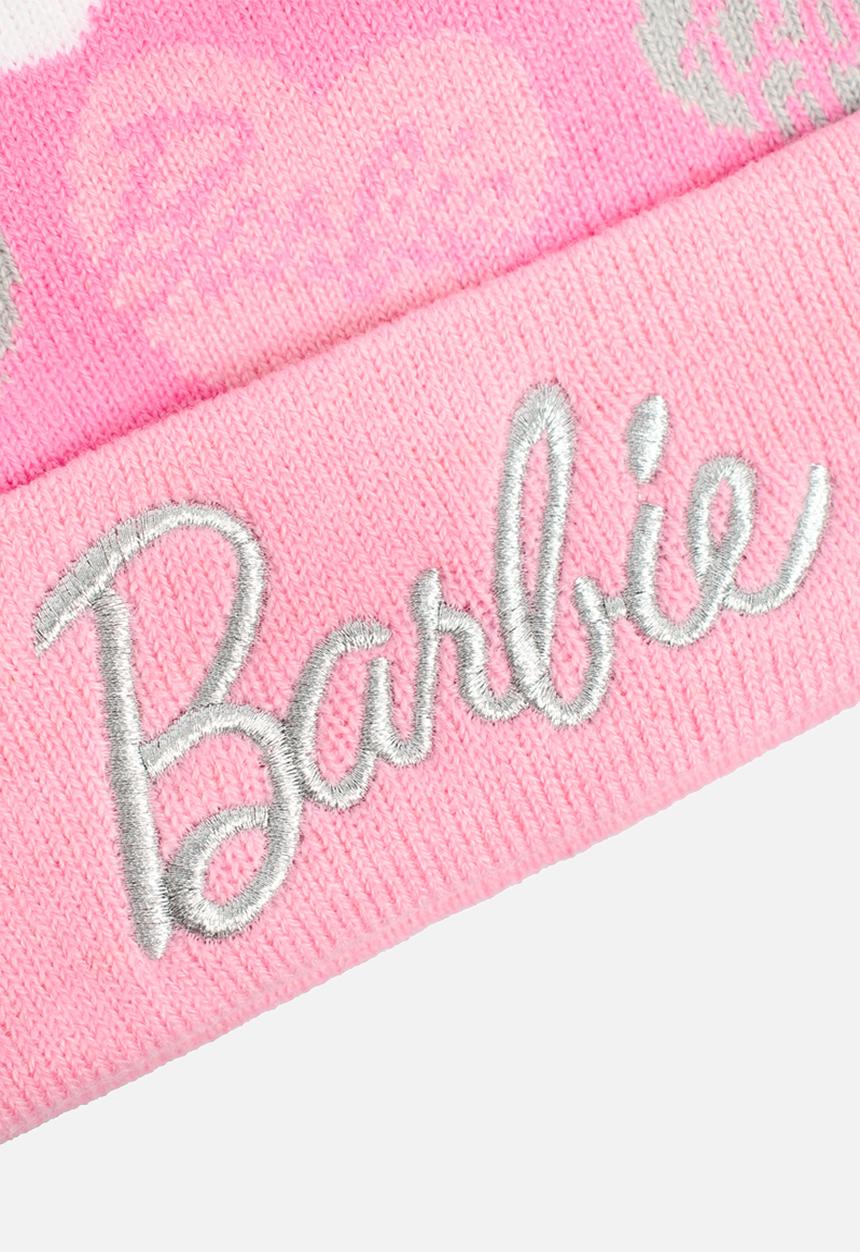Girls One Up Beanie Barbie Pink