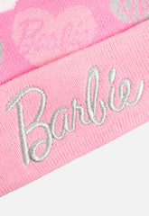 Girls One Up Beanie Barbie Pink