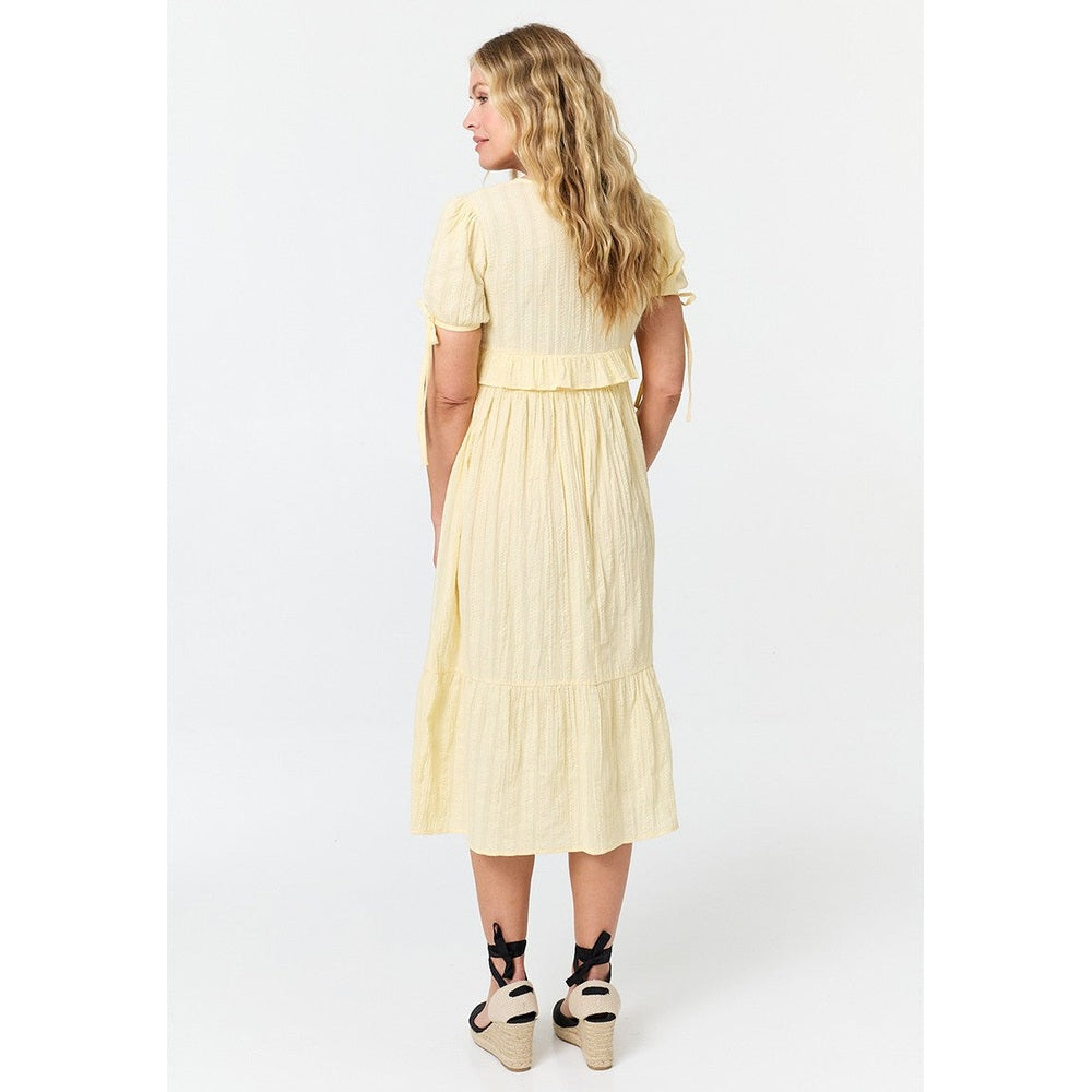Mandi Flutter at Chest Maxi Dress In Yellow