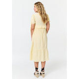 Mandi Flutter at Chest Maxi Dress In Yellow