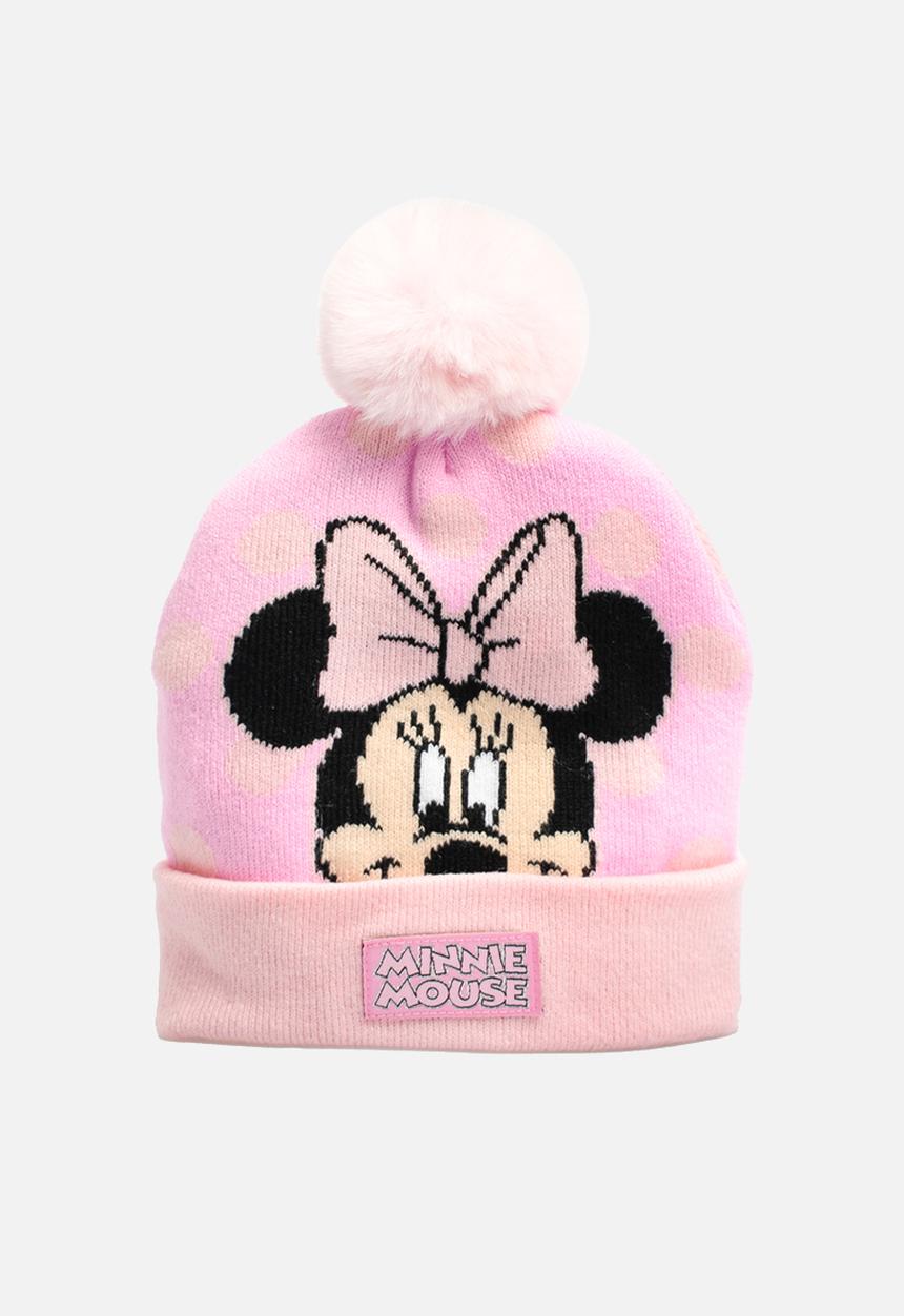 Girls One Up Beanie Minnie Mouse Pink