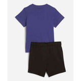 Puma Boys Minicats Short Sleeves T-Shirts & Shorts Set In Lapis Lazuli