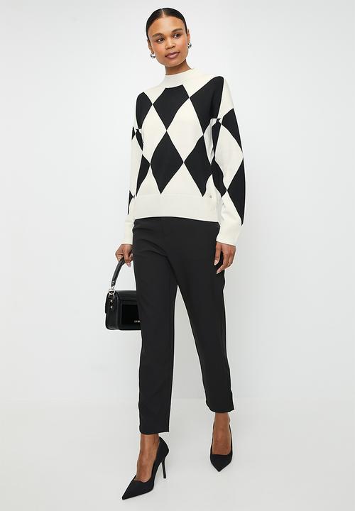 Pringle Nora Merino Jersey Black And White