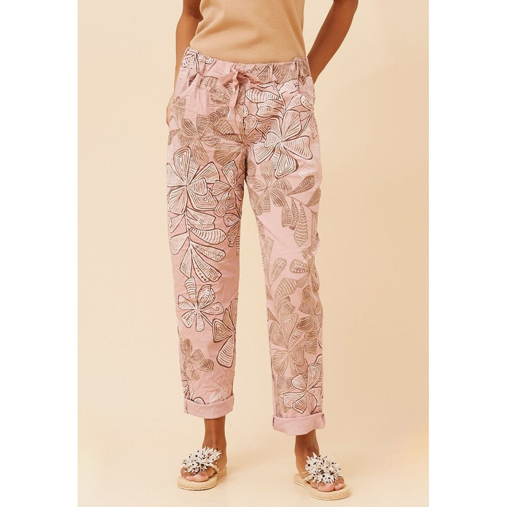 Stella Morgan Ladies Trousers In Dusty Pink