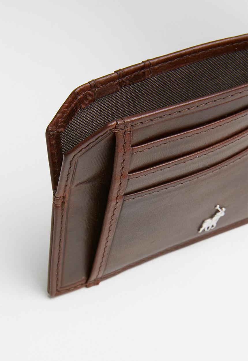 Polo Mens Etosha CC Wallet With Top Pocket In Brown