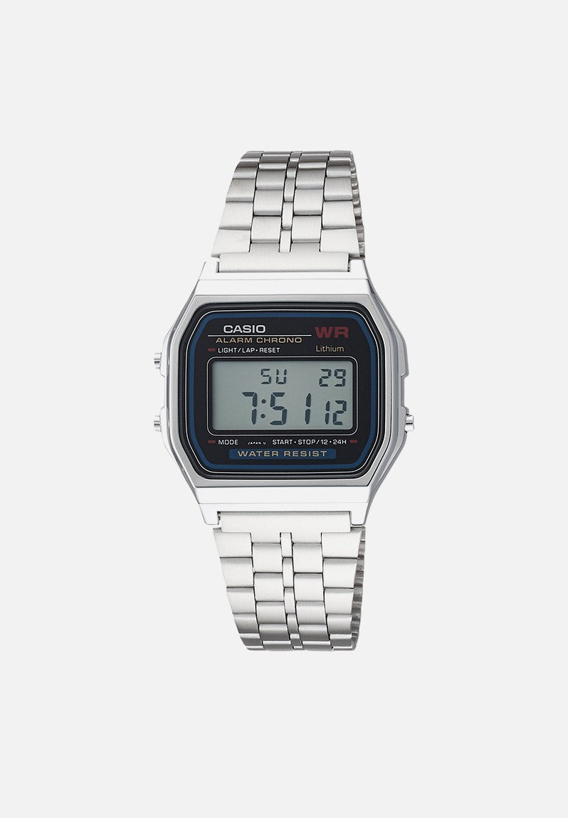 Casio Retro Digital Watch In Silver