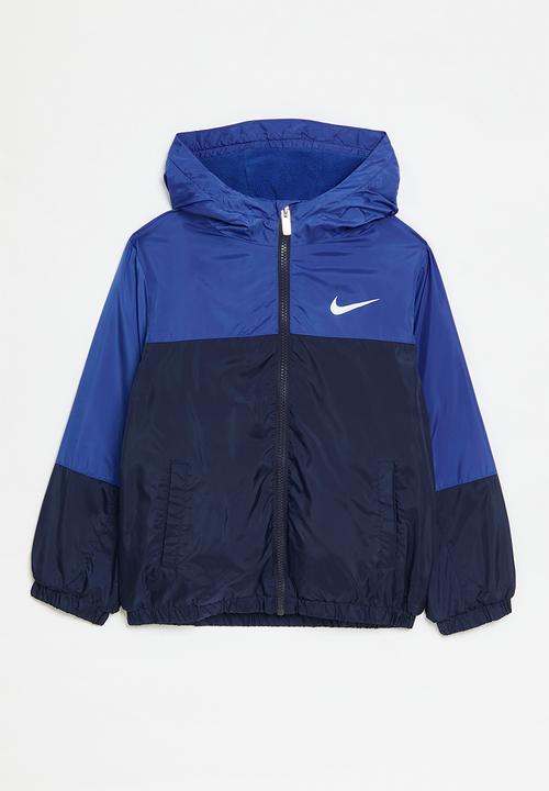 Nike Kids Fleece Lined Woven Jacket Midnight
