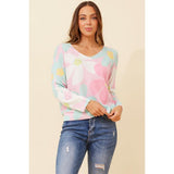 Stella Morgan Floral Knit Sweater In Pink