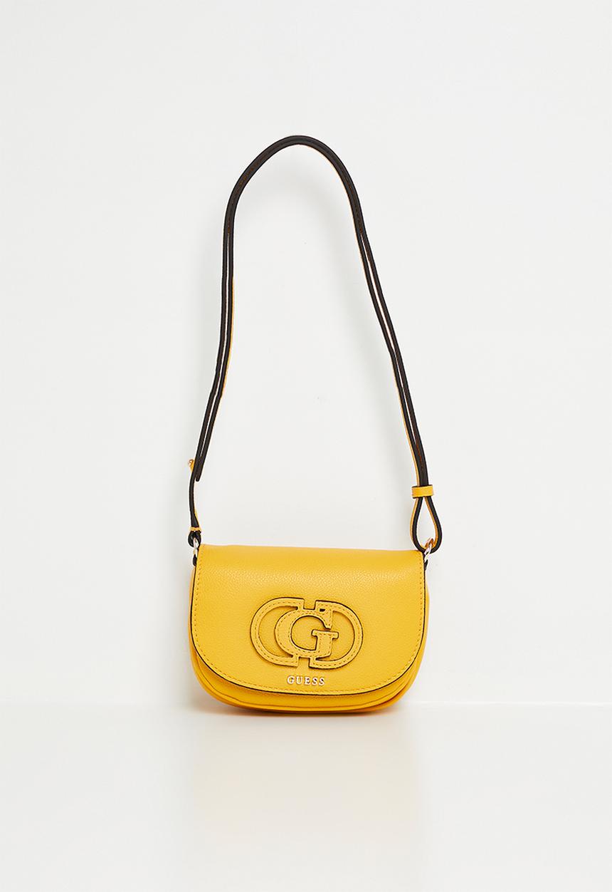 Guess Calebra Convertible Crossbody Flap Bag In Marigold