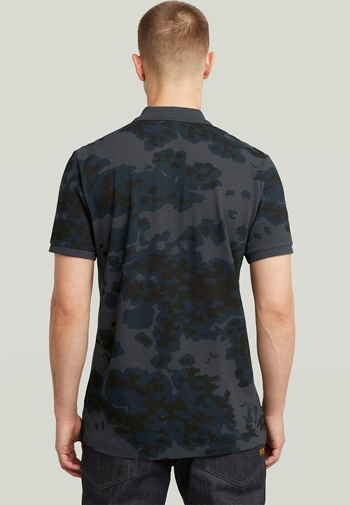 G-Star Raw Mens Dunda Slim Polo Golfers In Ink