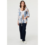 Izabel London Ladies Hooded Blouse In White
