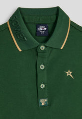 Soviet Mens Stretch Pique Golfer In Bottle Green