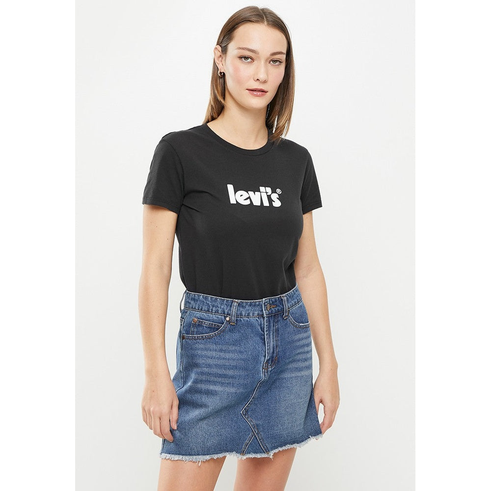 Levis The Perfect Seasonal Poster Logo T-Shirt In Black