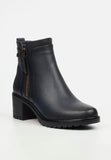 Butterfly Feet Ladies Noxer Navy ankle block heel boot