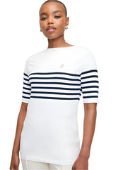 Polo 0048932 Ava Stripe Ms T-Shirt Navy